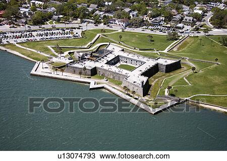 Aerial view of Castillo de San Marcos National Monument in Saint Augustine, Florida View Large Photo Image Stock Image - Aerial view of Castillo de San Marcos National Monument in Saint Augustine, Florida. Fotosearch