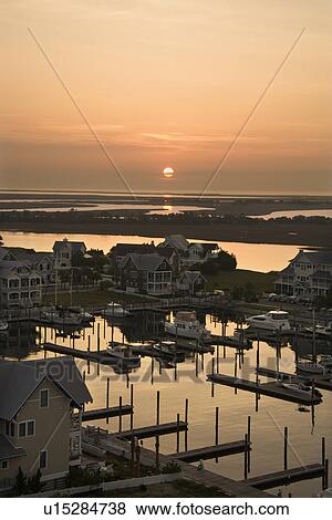 Aerial view of coastal community on Bald Head Island, North Carolina View Large Photo Image Stock Photo - Aerial view of coastal community on Bald Head Island, North Carolina . Fotosearch