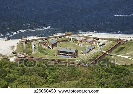 Aerial view of Fort Clinch, Florida. View Large Photo Image Stock Photo - Aerial view of Fort Clinch, Florida. . Fotosearch