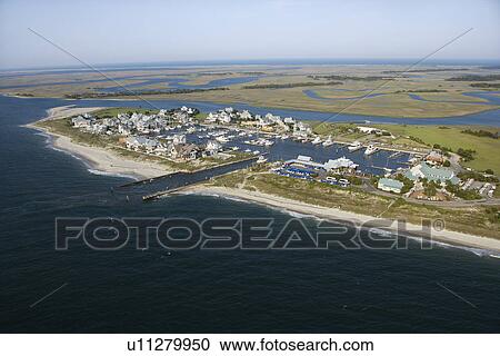 Aerial view of marina on Bald Head Island, North Carolina. View Large Photo Image Stock Image - Aerial view of marina on Bald Head Island, North Carolina.. Fotosearch