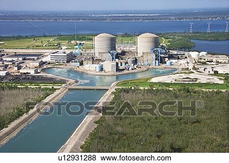 Aerial view of nuclear power plant on Hutchinson Island, Florida View Large Photo Image Stock Photo - Aerial view of nuclear power plant on Hutchinson Island, Florida. Fotosearch