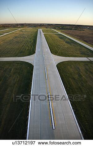 Aerial view of runway in Chicago, Illinois View Large Photo Image Stock Photo - Aerial view of runway in Chicago, Illinois. Fotosearch