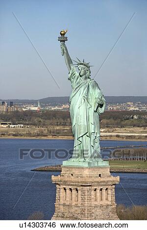 Aerial view of Statue of Liberty, New York. View Large Photo Image Stock Photograph - Aerial view of Statue of Liberty, New York.. Fotosearch