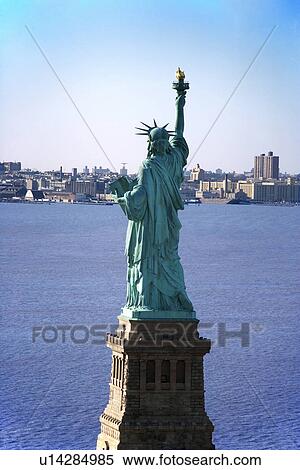 Stock Photography - Aerial view of Statue of Liberty.. Fotosearch