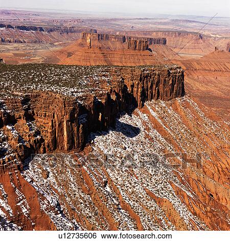 Aerial landscape of mesas in Canyonlands National Park, Moab, Utah, United States View Large Photo Image Stock Photograph - Aerial landscape of mesas in Canyonlands National Park, Moab, Utah, United States. Fotosearch