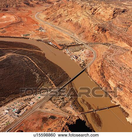Aerial landscape of river in Canyonlands National Park, Moab, Utah, United States View Large Photo Image Stock Image - Aerial landscape of river in Canyonlands National Park, Moab, Utah, United States. Fotosearch