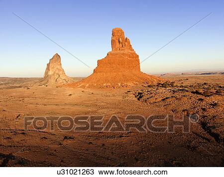 Stock Image - Scenic landscape of rock formations in Arizona. Fotosearch