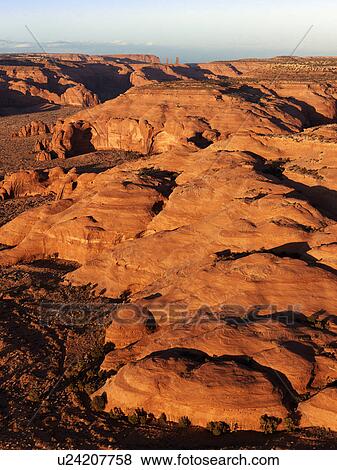 Stock Photo - Scenic landscape of rock formations in Canyonlands, Canyonlands National Park, Utah, United States.. Fotosearch