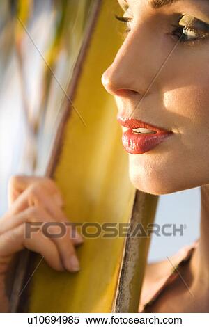 Stock Photography - Close up portrait of attractive woman . Fotosearch