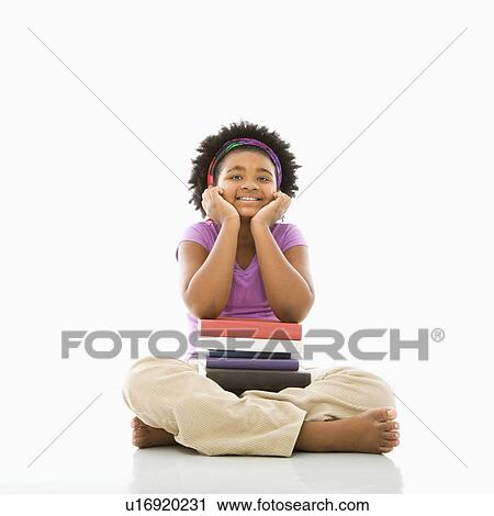Girl with large stack of books View Large Photo Image Stock Image - Girl with large stack of books . Fotosearch