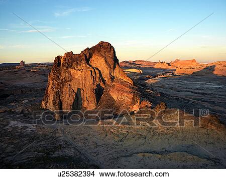 Aerial of scenic Arizona desert landscape with rock formation. View Large Photo Image Picture - Aerial of scenic Arizona desert landscape with rock formation.. Fotosearch