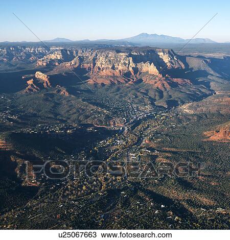 Aerial of scenic small town in Arizona. View Large Photo Image Stock Image - Aerial of scenic small town in Arizona.. Fotosearch