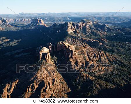 Aerial view of red rock formations in Sedona, Arizona View Large Photo Image Stock Image - Aerial view of red rock formations in Sedona, Arizona. Fotosearch