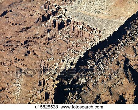 Aerial view of Utah Canyonlands with landforms View Large Photo Image Stock Photo - Aerial view of Utah Canyonlands with landforms. Fotosearch