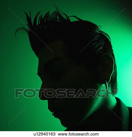 Stock Image - Silhouette of man. Fotosearch