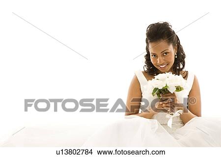 Picture - Bride on white background. Fotosearch