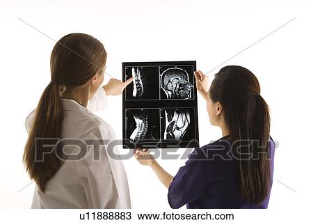 Caucasian and Asian Chinese mid-adult female doctors analyzing x-ray. View Large Photo Image Stock Image - Caucasian and Asian Chinese mid-adult female doctors analyzing x-ray. . Fotosearch