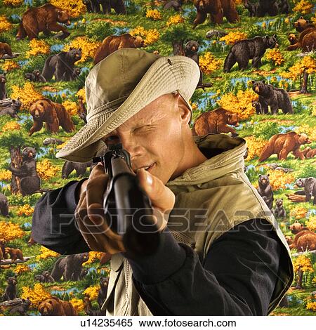 Male pointing a rifle View Large Photo Image Stock Photography - Male pointing a rifle . Fotosearch