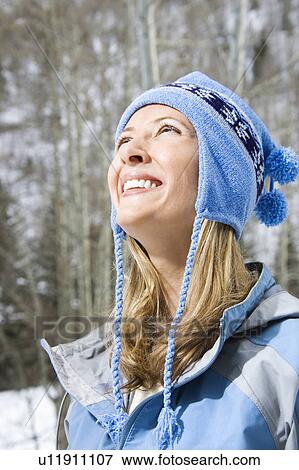 Woman wearing blue ski clothing View Large Photo Image Stock Photo - Woman wearing blue ski clothing. Fotosearch