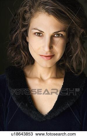 Portrait brunette woman View Large Photo Image Stock Image - Portrait brunette woman. Fotosearch
