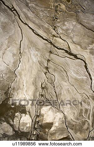 Stock Photograph - Aerial of abstract landscape in Owens Valley, California, USA.. Fotosearch