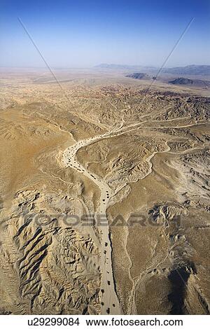 Aerial view of desert landscape. View Large Photo Image Picture - Aerial view of desert landscape.. Fotosearch