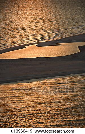 Aerial view of sun over Atlantic ocean and shoreline of Bald Head Island, North Carolina. View Large Photo Image Stock Photo - Aerial view of sun over Atlantic ocean and shoreline of Bald Head Island, North Carolina.. Fotosearch