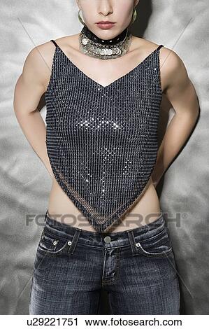 Torso of fashionable Caucasian young woman. View Large Photo Image Stock Image - Torso of fashionable Caucasian young woman.. Fotosearch
