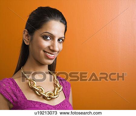 Stock Image - Woman smiling. Fotosearch