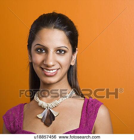 Stock Photograph - Woman smiling. Fotosearch
