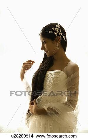 Picture - Portrait of an Indian bride.. Fotosearch