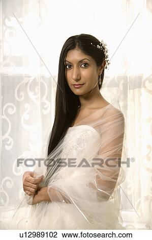 Portrait of an Indian bride. View Large Photo Image Stock Image - Portrait of an Indian bride.. Fotosearch