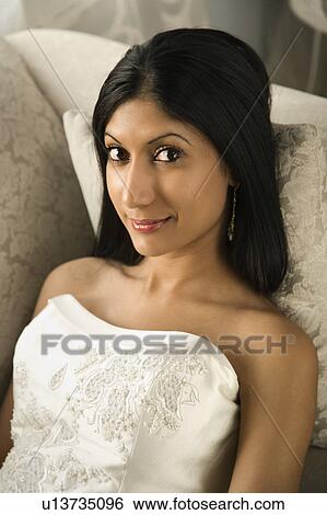 Portrait of an Indian bride. View Large Photo Image Stock Photograph - Portrait of an Indian bride.. Fotosearch