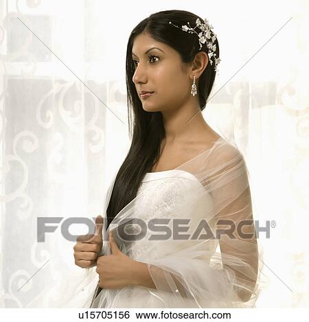 Portrait of an Indian bride. View Large Photo Image Stock Photograph - Portrait of an Indian bride.. Fotosearch