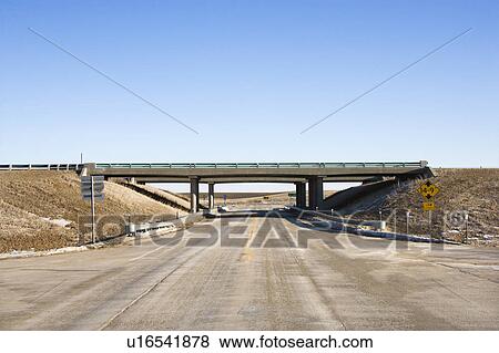 Highway with overpass bridge. View Large Photo Image Stock Photo - Highway with overpass bridge.. Fotosearch
