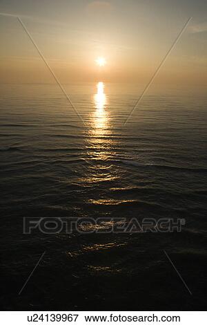 Sunset over Atlantic Ocean View Large Photo Image Stock Photo - Sunset over Atlantic Ocean. Fotosearch
