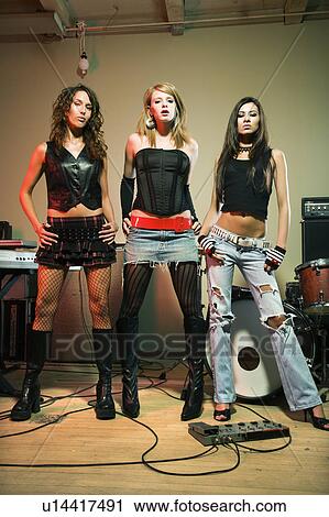 Caucasian girl band posing. View Large Photo Image Stock Image - Caucasian girl band posing.. Fotosearch