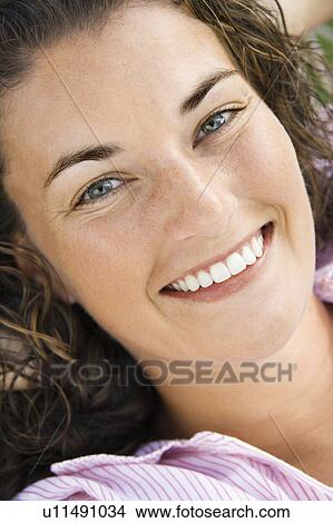 Picture - Close-up portrait of woman. Fotosearch