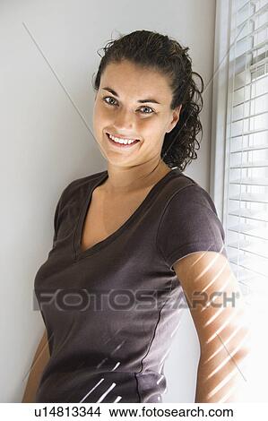 Picture - Female standing . Fotosearch