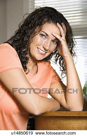 Woman sitting View Large Photo Image Stock Photo - Woman sitting . Fotosearch