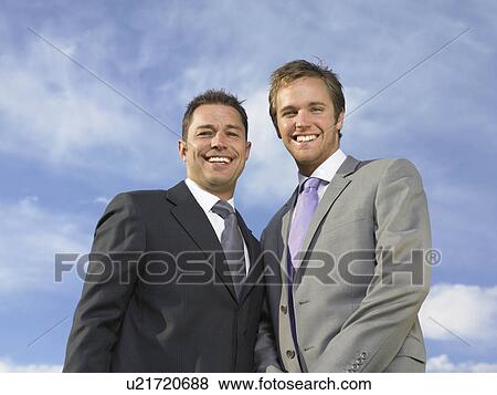 Stock Photo - Bridegroom and best man. Fotosearch