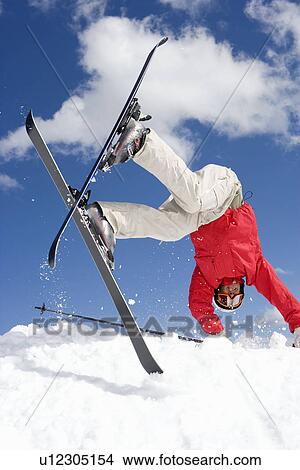 Skier falling View Large Photo Image Picture - Skier falling. Fotosearch