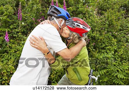 Senior couple kissing View Large Photo Image Stock Photo - Senior couple kissing. Fotosearch