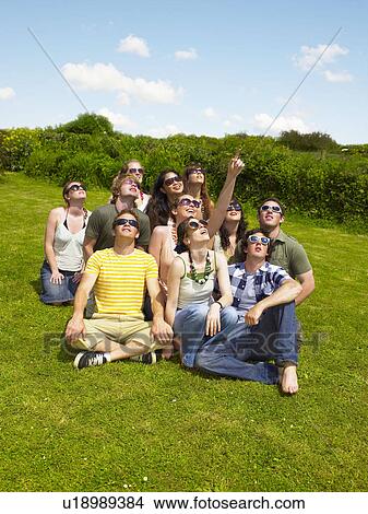 Picture - Group of people wearing sunglasses. Fotosearch