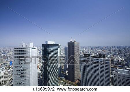 Shinjuku high-rise buildings View Large Photo Image Stock Image - Shinjuku high-rise buildings. Fotosearch