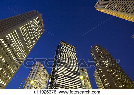 Stock Photograph - Shinjuku high-rise buildings. Fotosearch