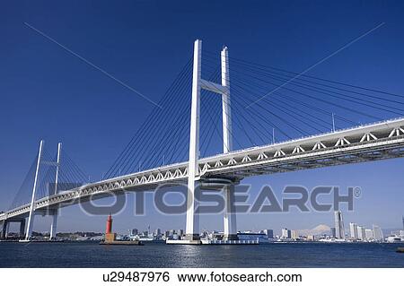 Yokohama Bay Bridge View Large Photo Image Stock Photograph - Yokohama Bay Bridge. Fotosearch