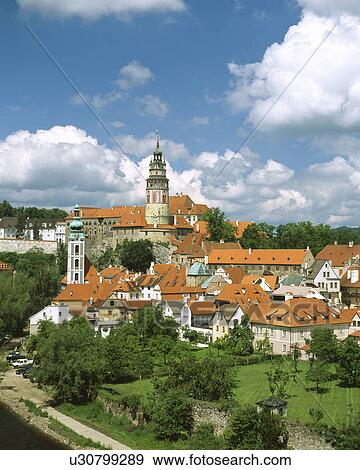 Cesky Krumlov View Large Photo Image Stock Photo - Cesky Krumlov. Fotosearch
