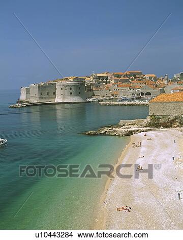 Old City of Dubrovnik View Large Photo Image Picture - Old City of Dubrovnik. Fotosearch