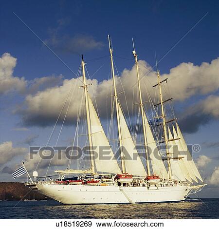 Sailboat in the sea View Large Photo Image Stock Photo - Sailboat in the sea. Fotosearch